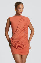 Lisa Mini Dress - Burnt Orange