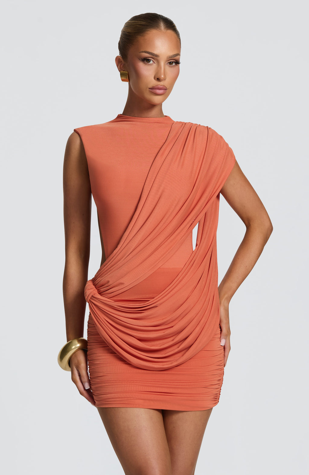 Lisa Mini Dress - Burnt Orange