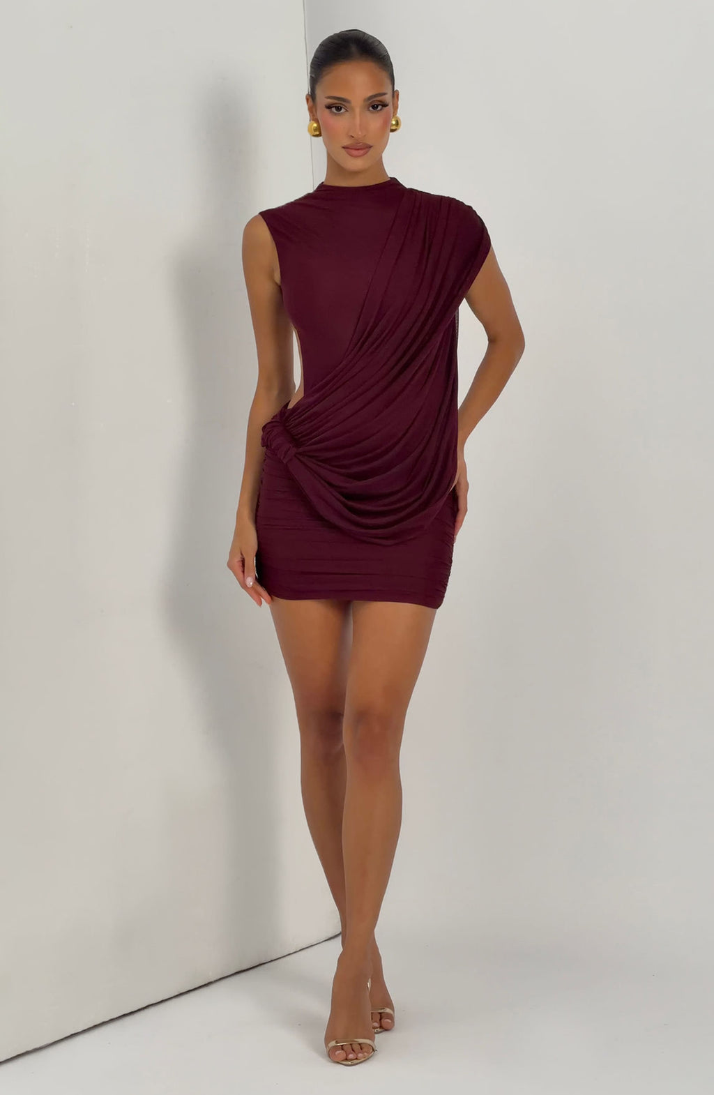 Lisa Mini Dress - Cherry Lacquer