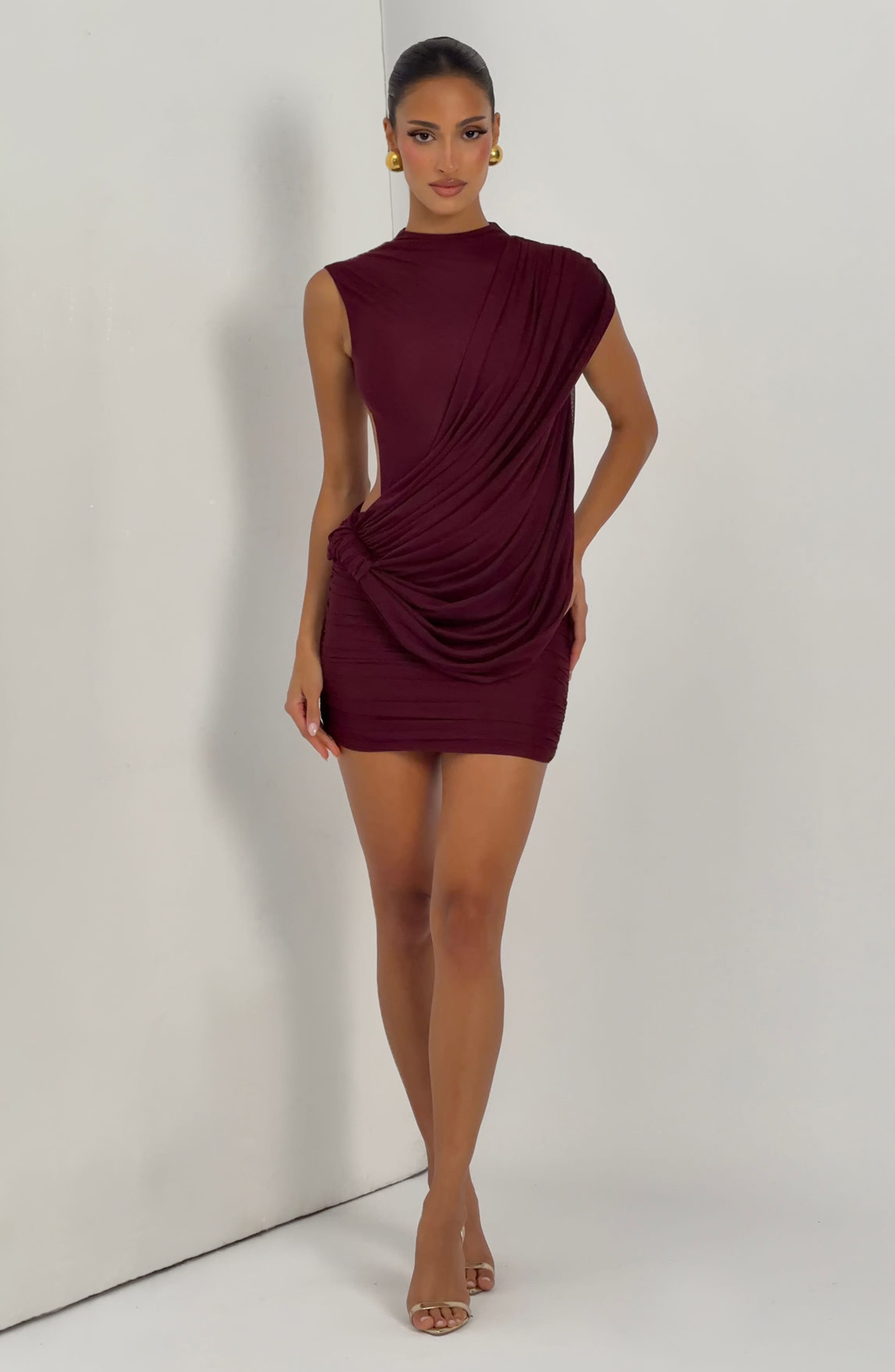 Lisa Mini Dress - Cherry Lacquer