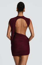 Lisa Mini Dress - Cherry Lacquer