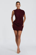 Lisa Mini Dress - Cherry Lacquer