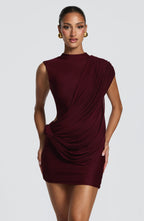 Lisa Mini Dress - Cherry Lacquer