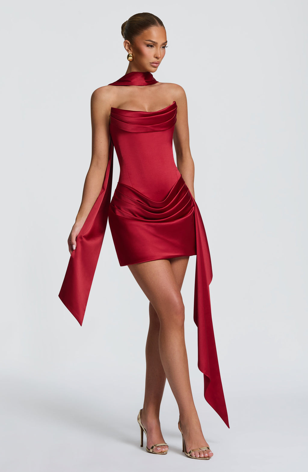 Sophie Mini Dress - Deep Red