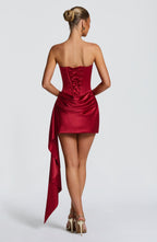 Sophie Mini Dress - Deep Red