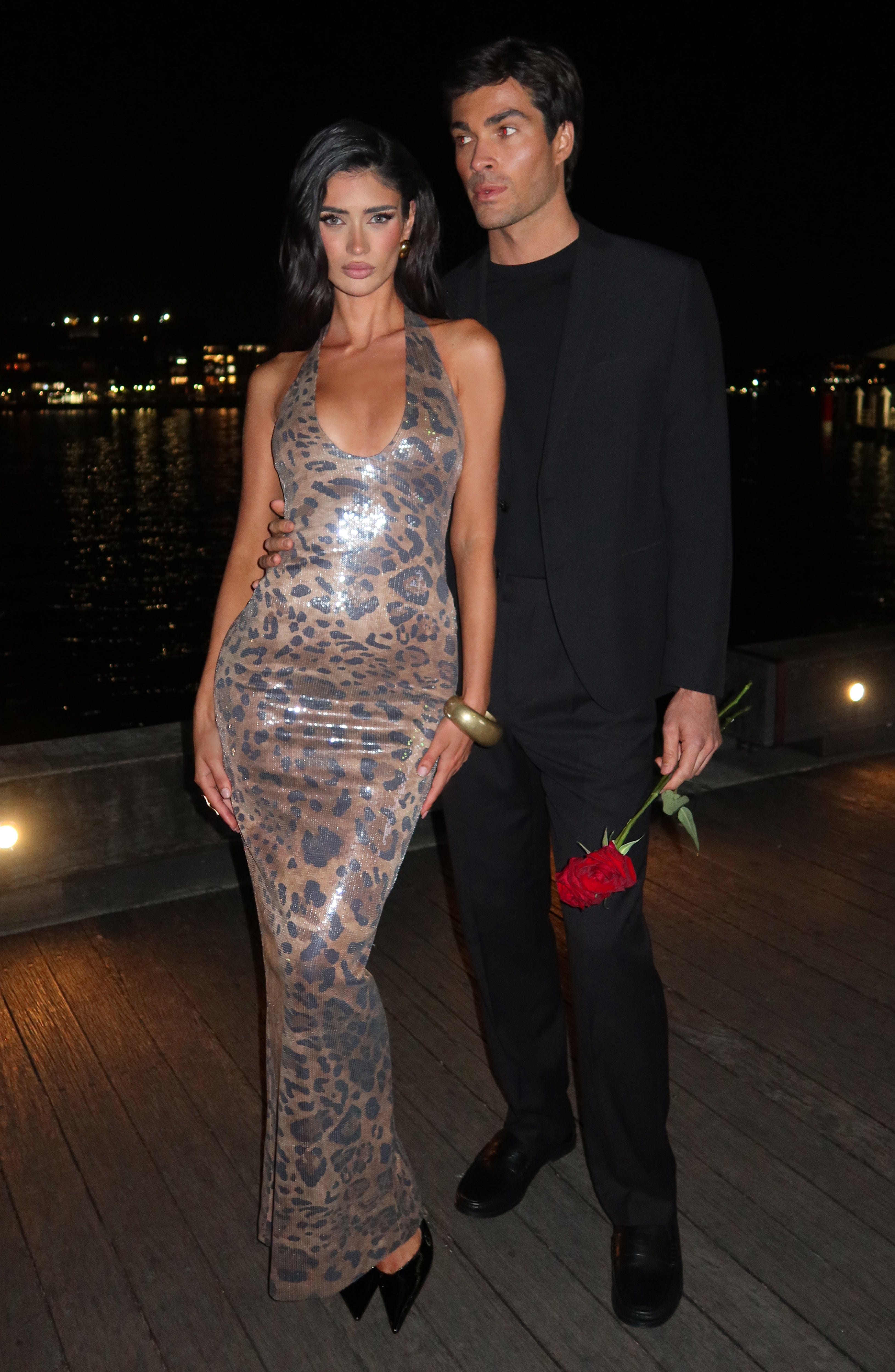 Hannah Maxi Dress - Sequin Leopard Print