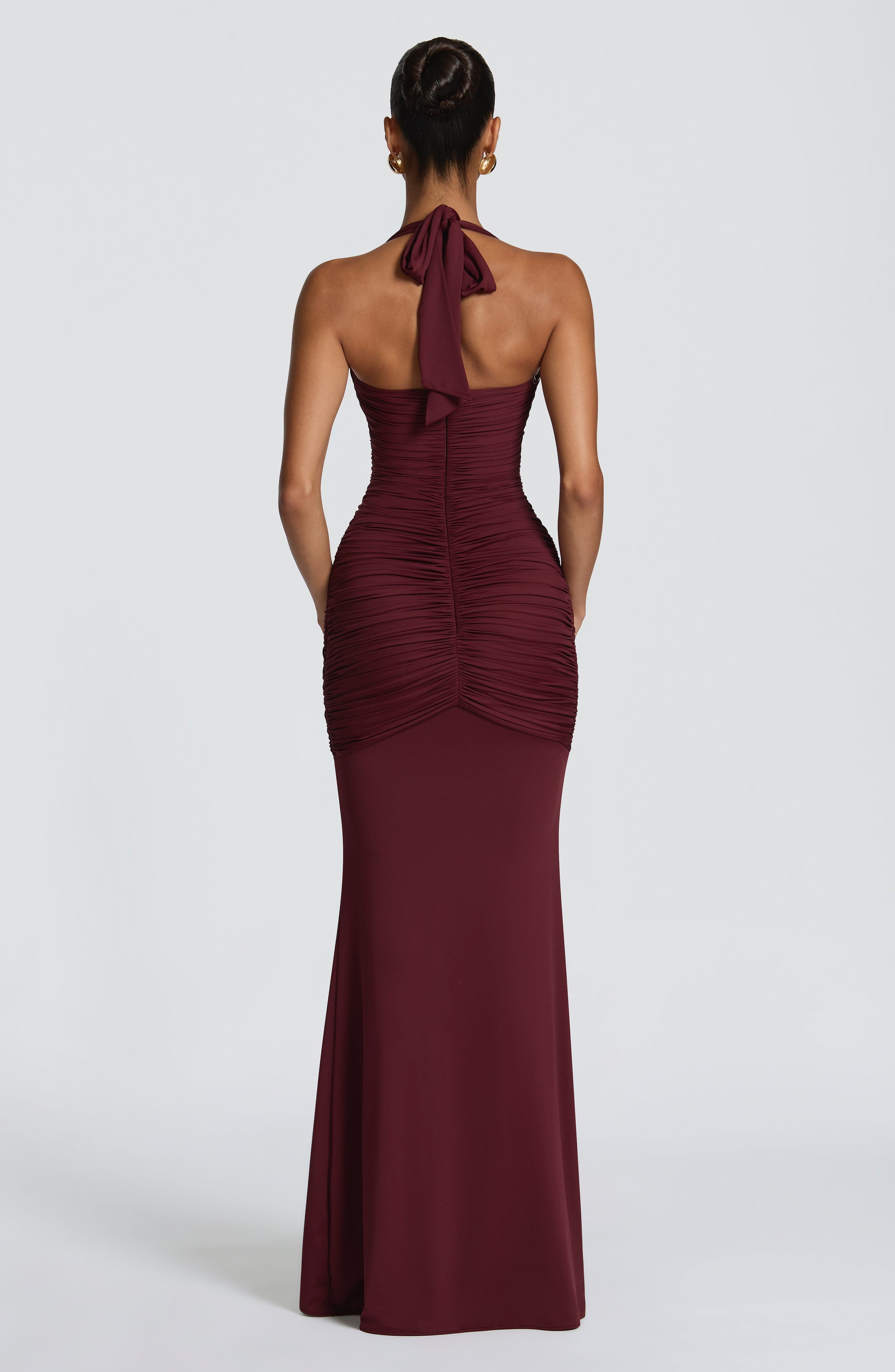 Valentina Maxi Dress - Cherry Lacquer