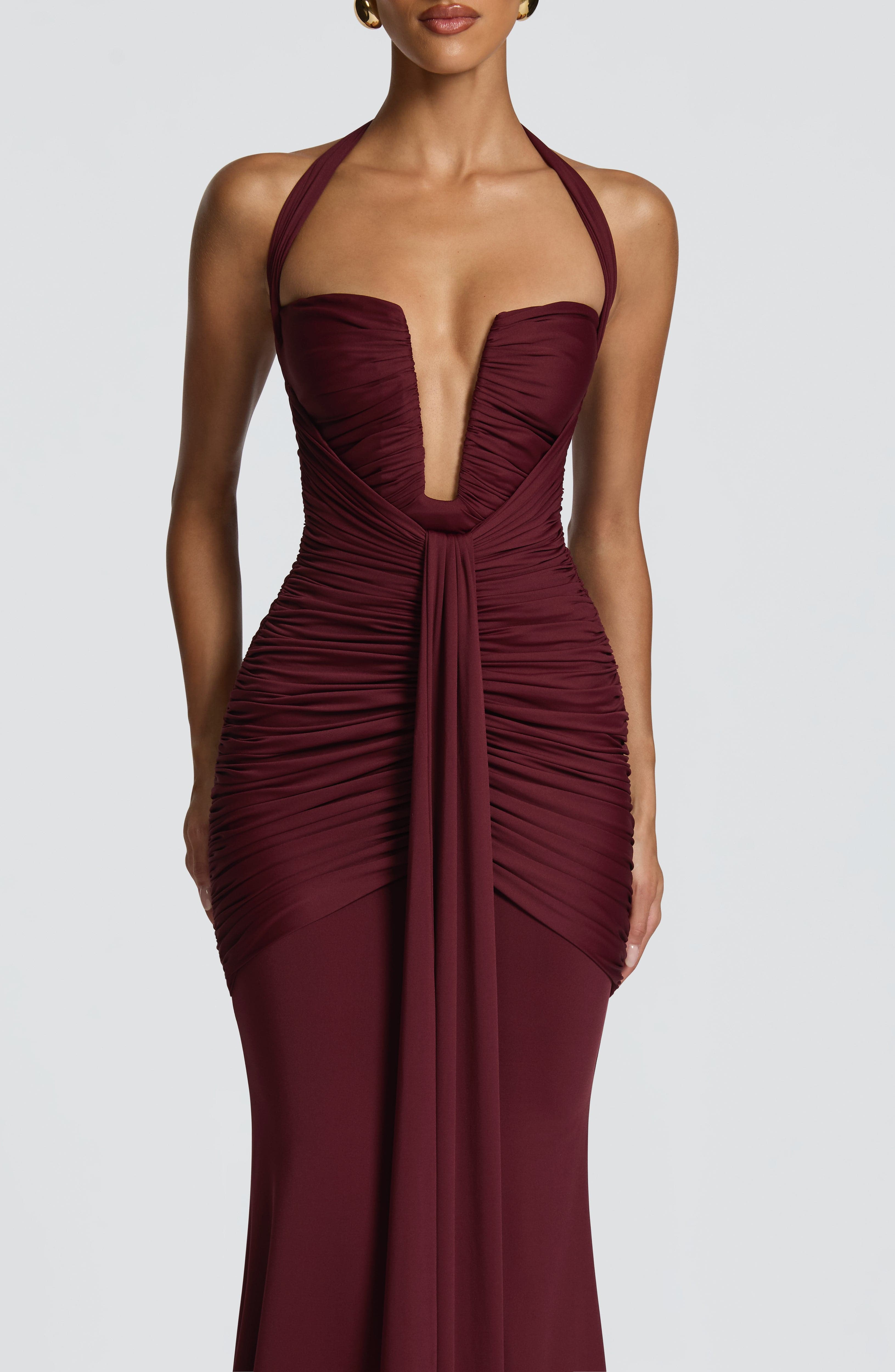 Valentina Maxi Dress - Cherry Lacquer