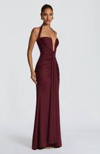 Valentina Maxi Dress - Cherry Lacquer