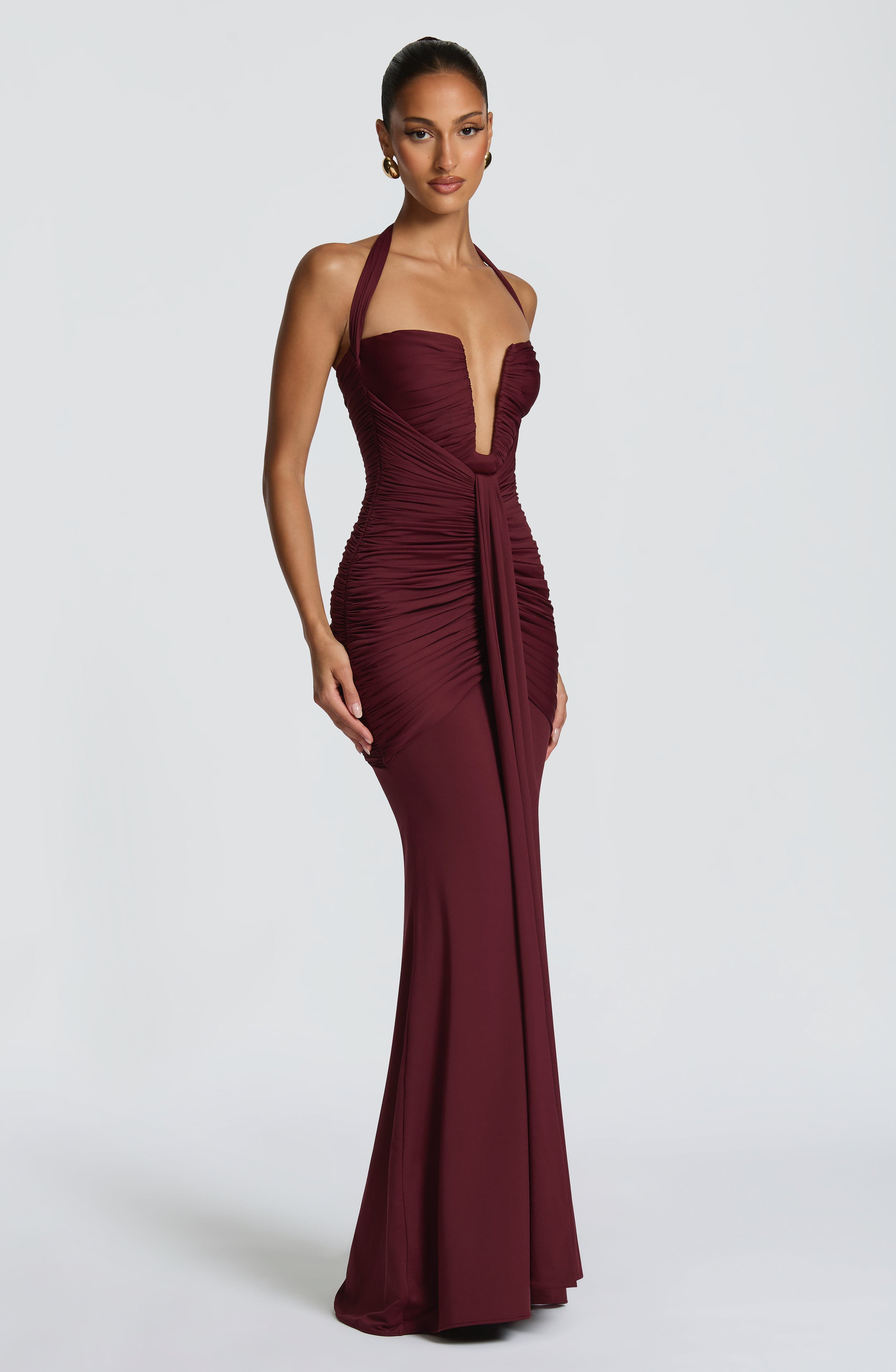 Valentina Maxi Dress - Cherry Lacquer