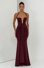 Valentina Maxi Dress - Cherry Lacquer