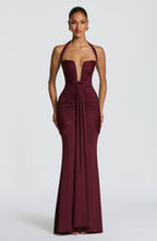 Valentina Maxi Dress - Cherry Lacquer