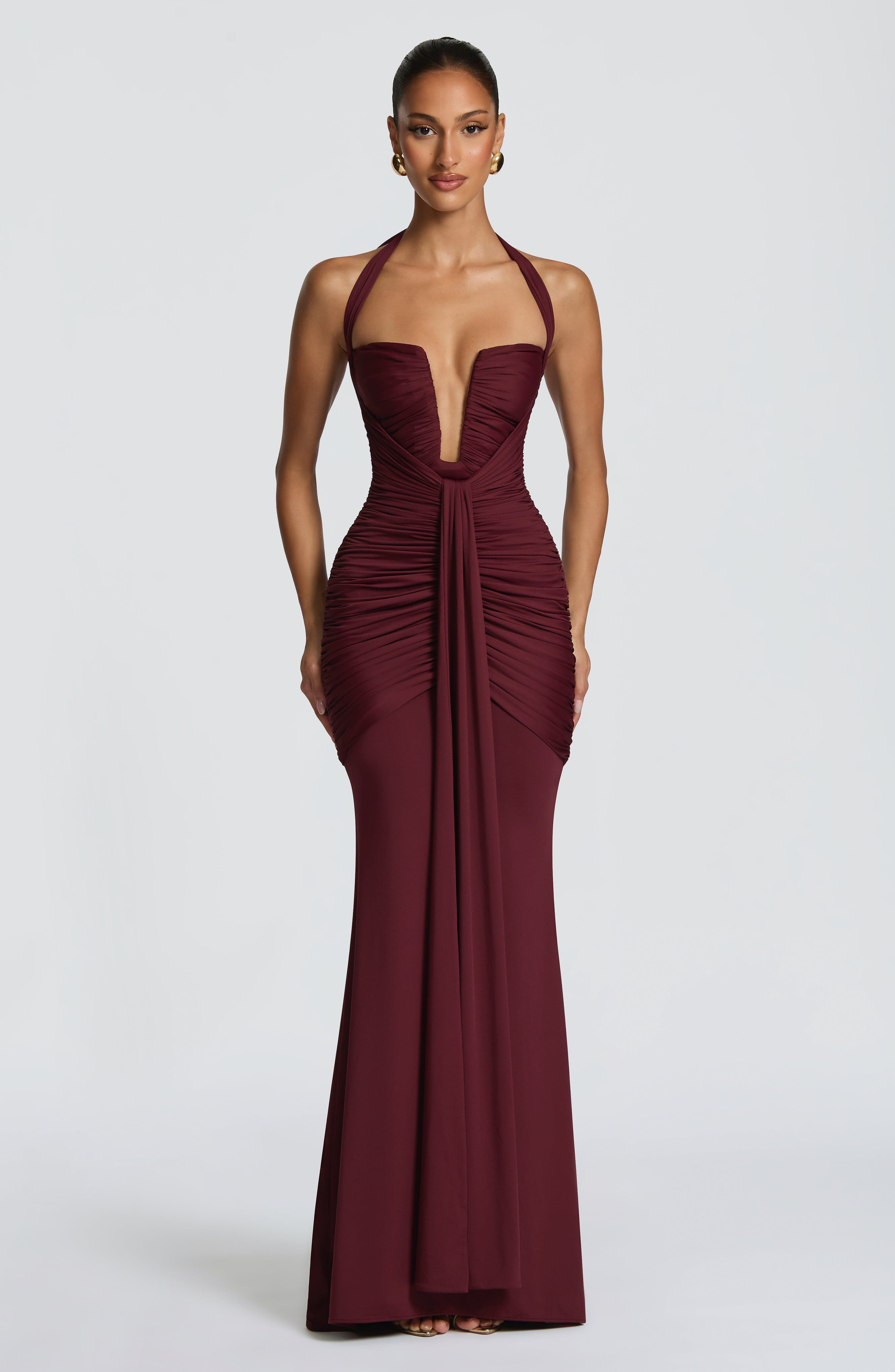 Valentina Maxi Dress - Cherry Lacquer