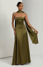 Magda Maxi Dress - Deep Olive