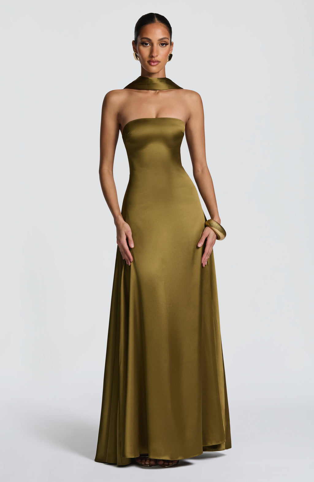 Magda Maxi Dress - Deep Olive