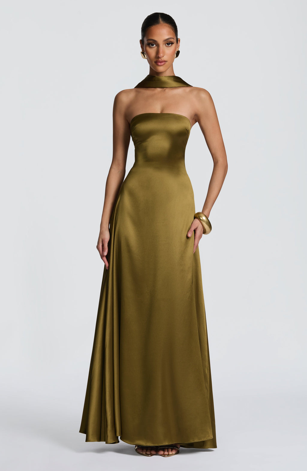 Magda Maxi Dress - Deep Olive