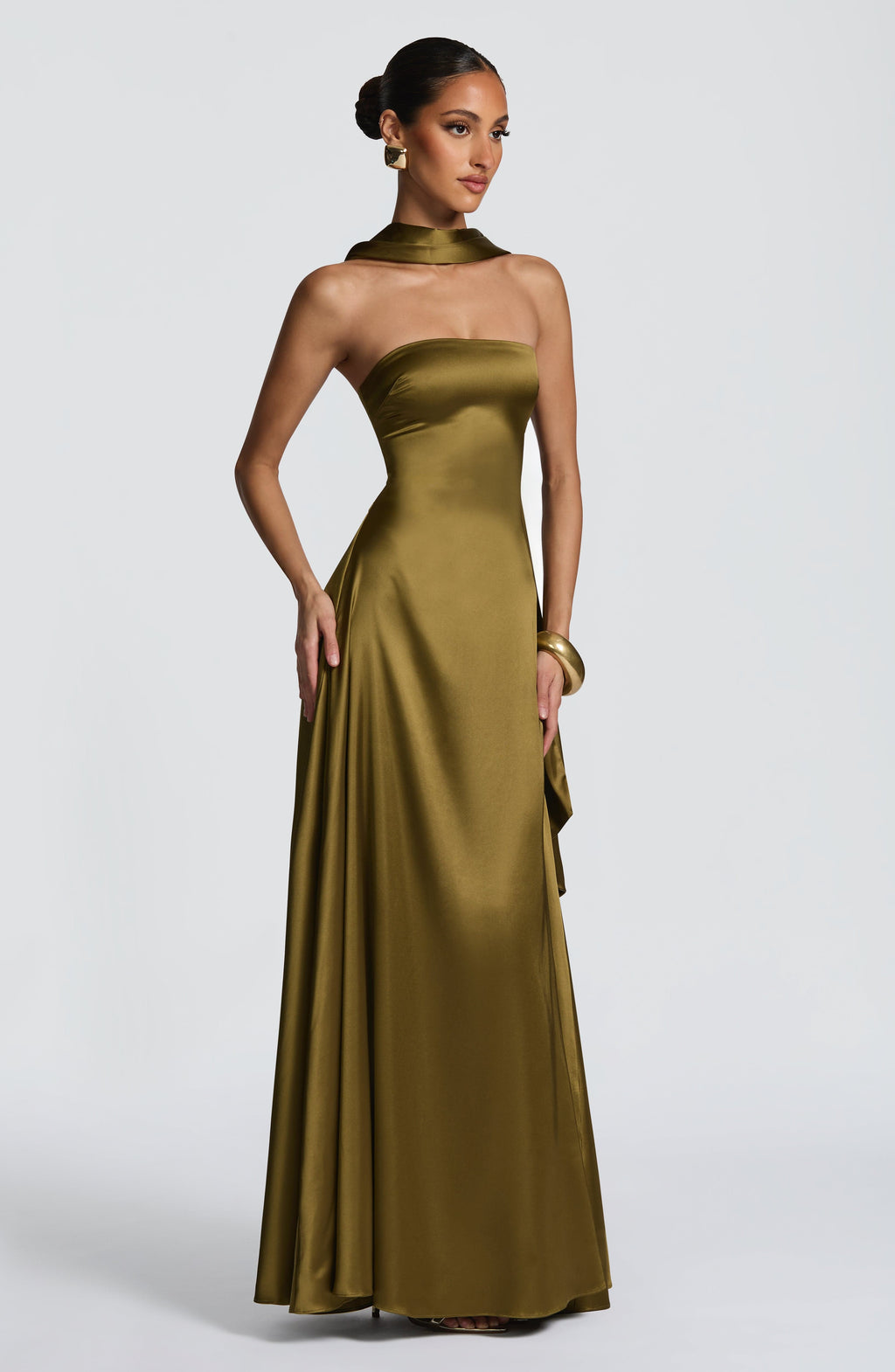 Magda Maxi Dress - Deep Olive