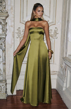 Magda Maxi Dress - Deep Olive