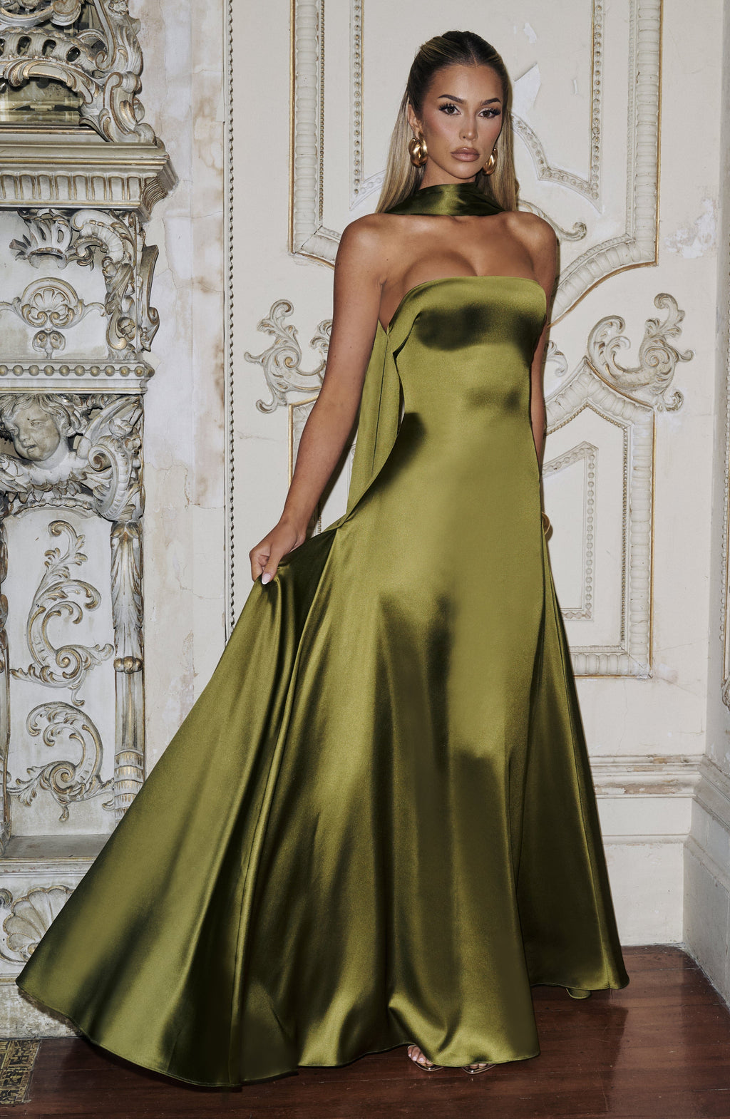Magda Maxi Dress - Deep Olive