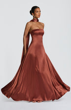 Magda Maxi Dress - Rust