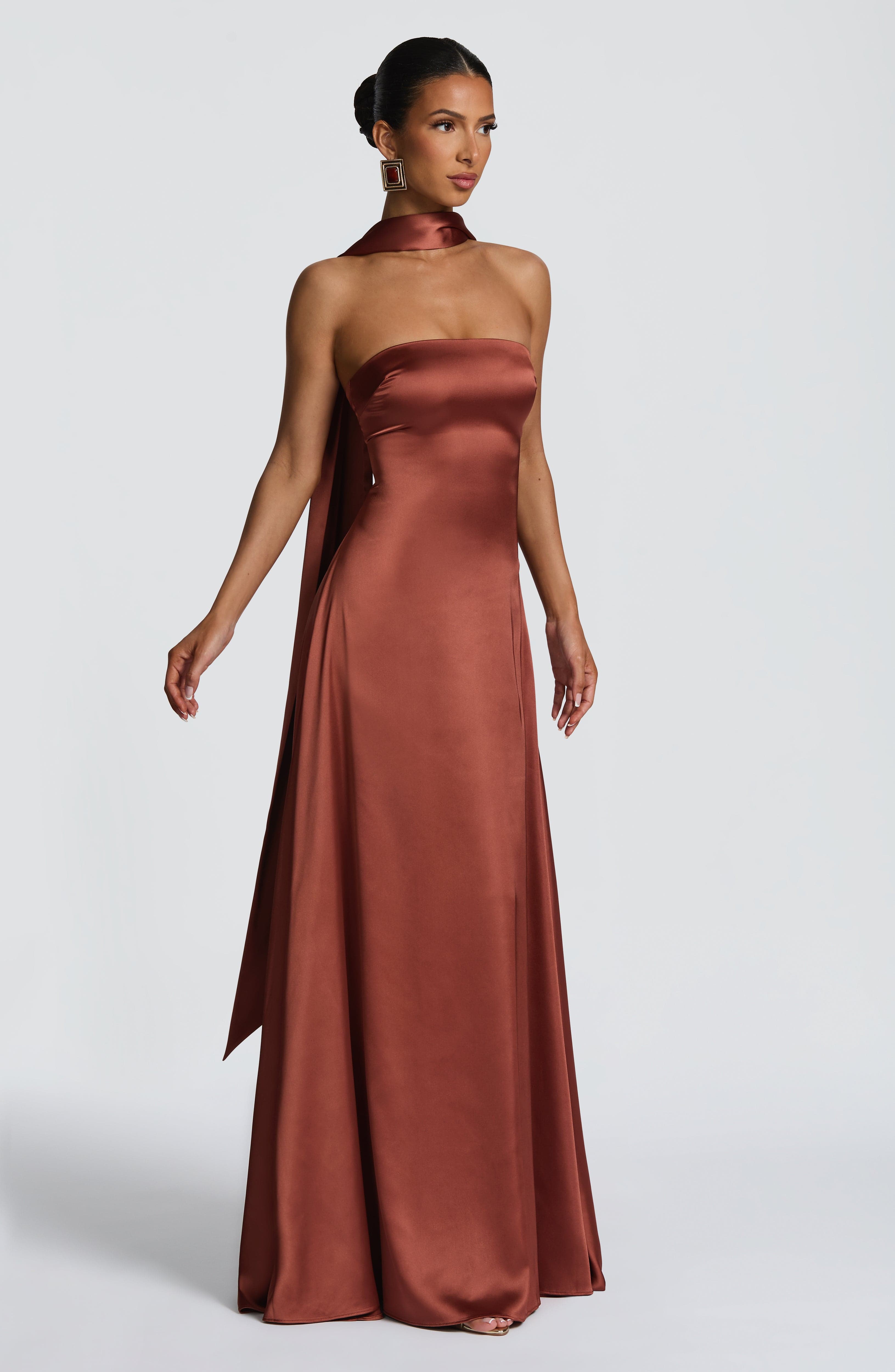 Magda Maxi Dress - Rust