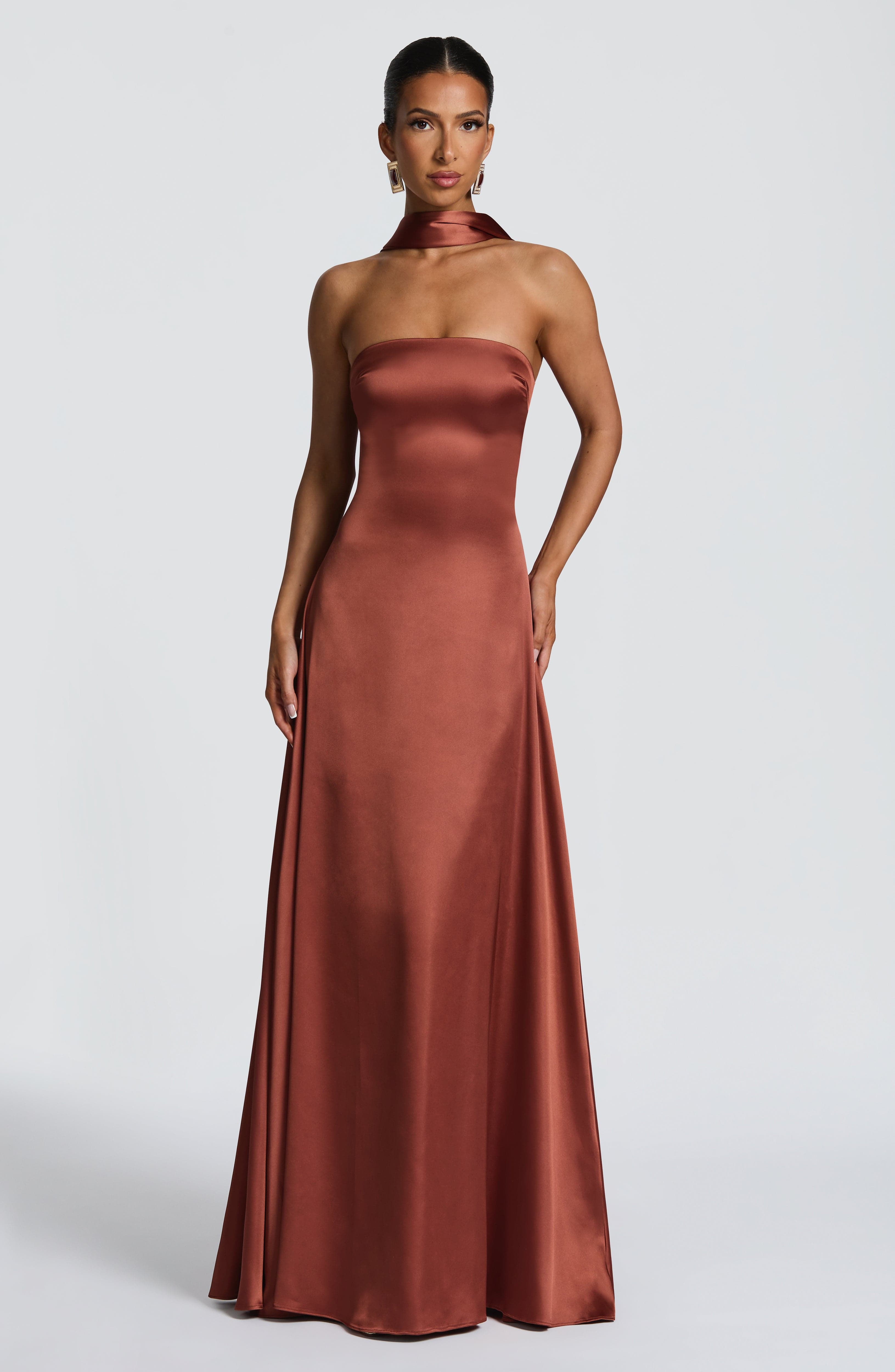Magda Maxi Dress - Rust