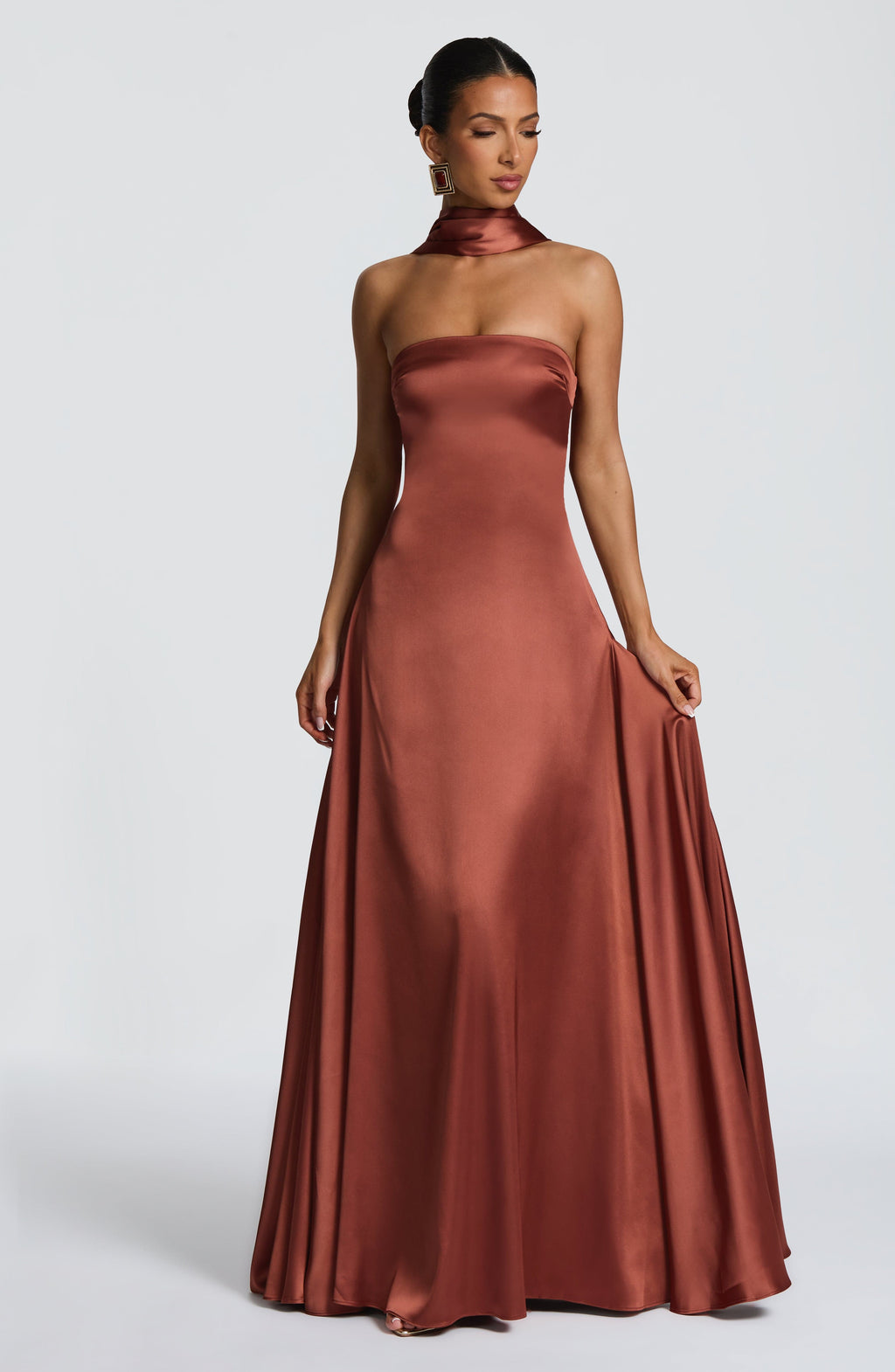 Magda Maxi Dress - Rust
