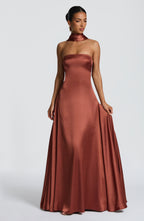 Magda Maxi Dress - Rust