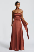 Magda Maxi Dress - Rust