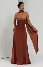Magda Maxi Dress - Rust