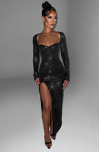 Eleonora Maxi Dress - Black Sparkle