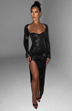 Eleonora Maxi Dress - Black Sparkle
