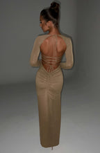 Eleonora Maxi Dress - Gold Sparkle