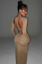 Eleonora Maxi Dress - Gold Sparkle