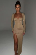 Eleonora Maxi Dress - Gold Sparkle