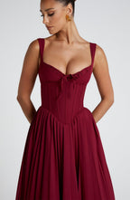 Amber Midi Dress - Berry