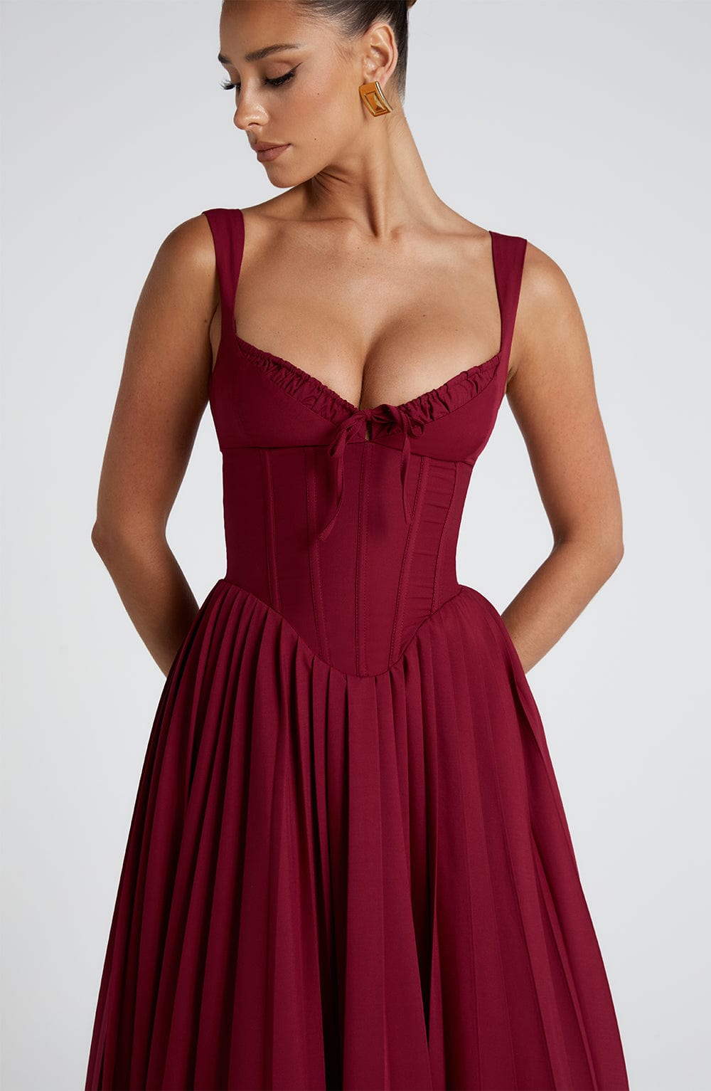 Amber Midi Dress - Berry