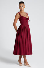 Amber Midi Dress - Berry