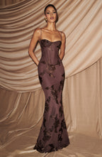 Maya Maxi Dress - Plum Brown