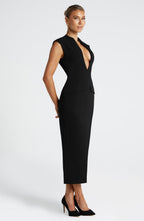 Lisa Midi Dress - Black