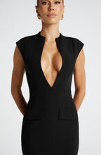 Lisa Midi Dress - Black