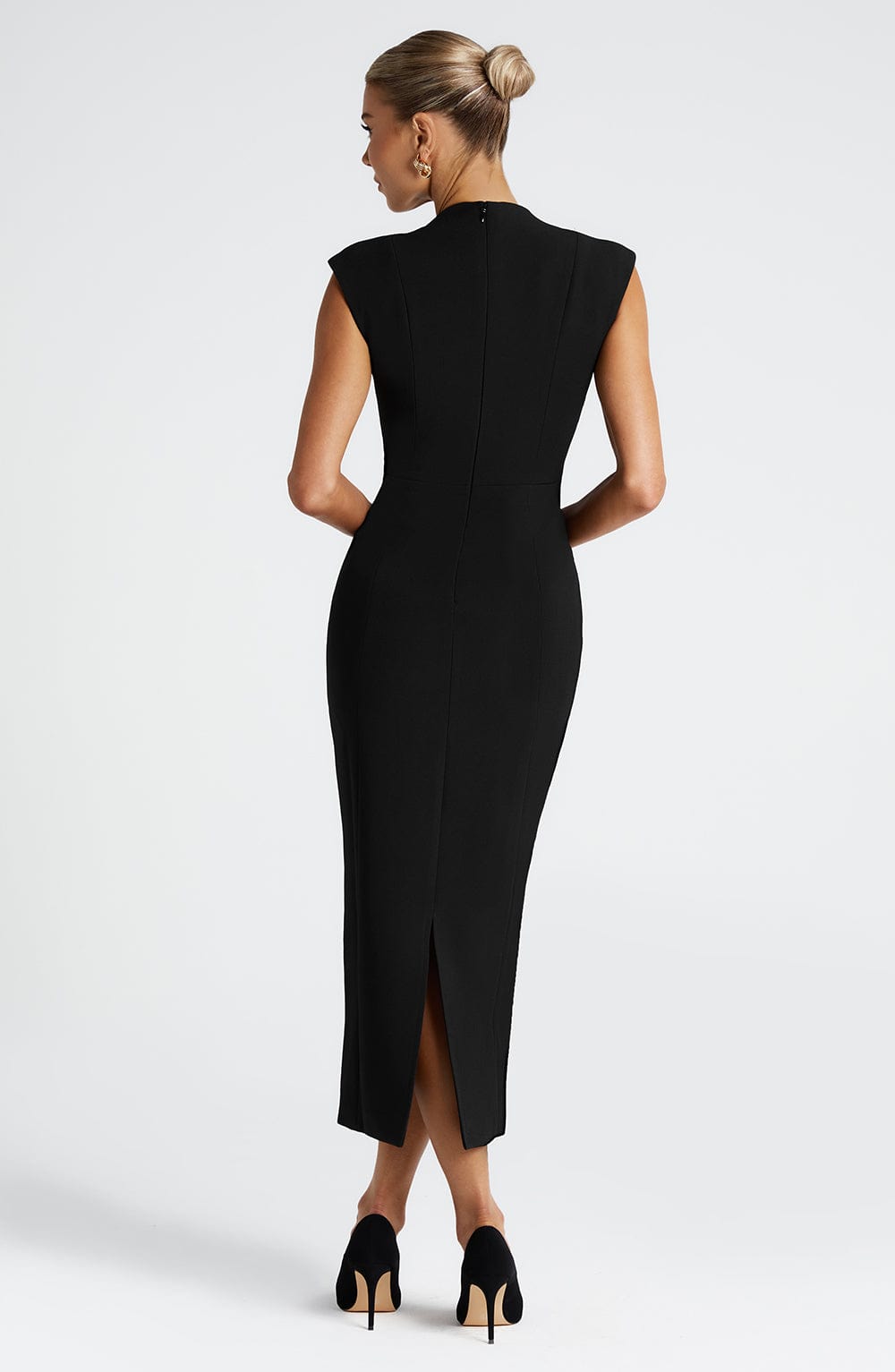 Lisa Midi Dress - Black