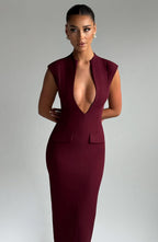 Lisa Midi Dress - Cherry Lacquer