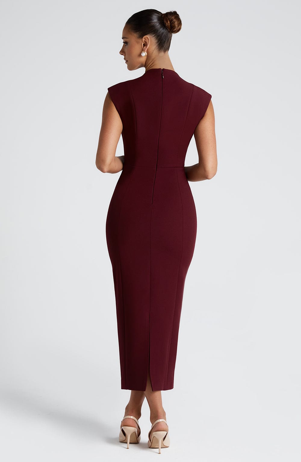 Lisa Midi Dress - Cherry Lacquer