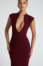 Lisa Midi Dress - Cherry Lacquer