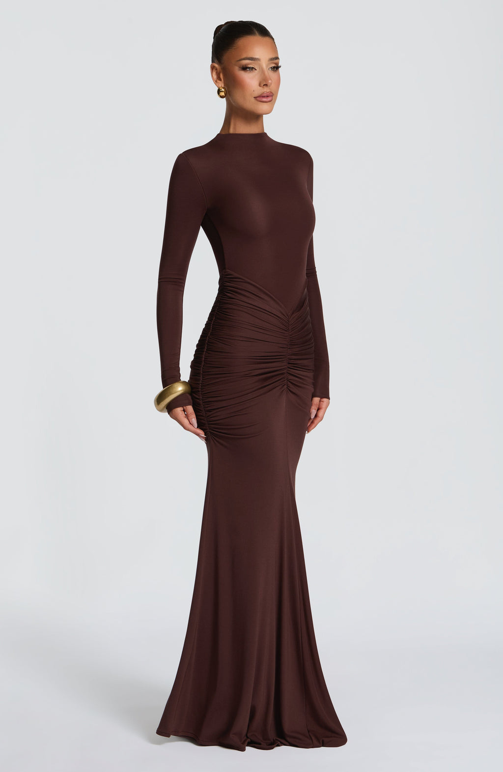 Zoey Maxi Dress - Plum Brown