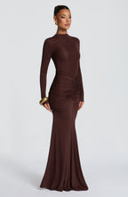 Zoey Maxi Dress - Plum Brown