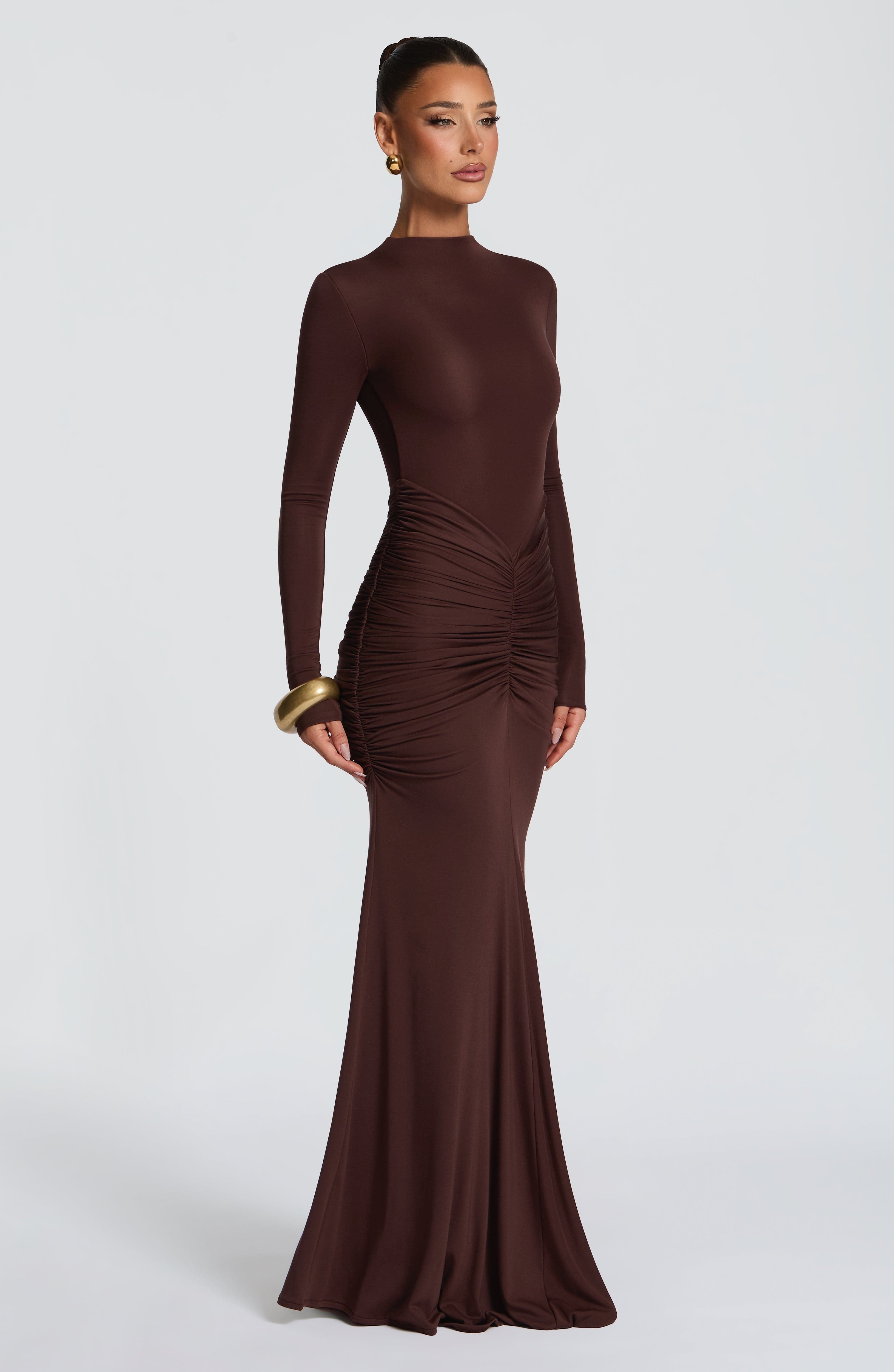 Zoey Maxi Dress - Plum Brown