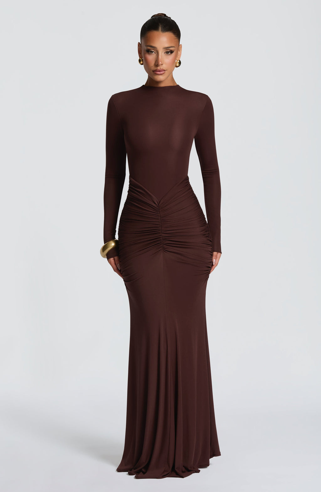 Zoey Maxi Dress - Plum Brown