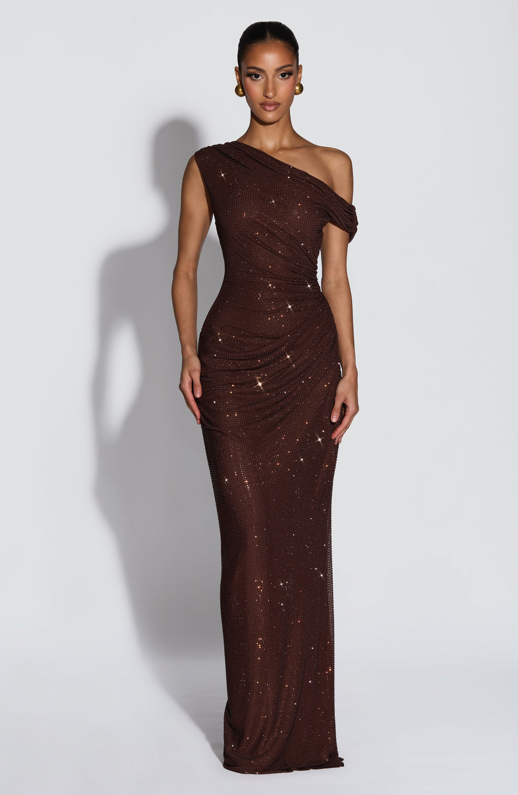 Silvia Maxi Dress - Plum Brown